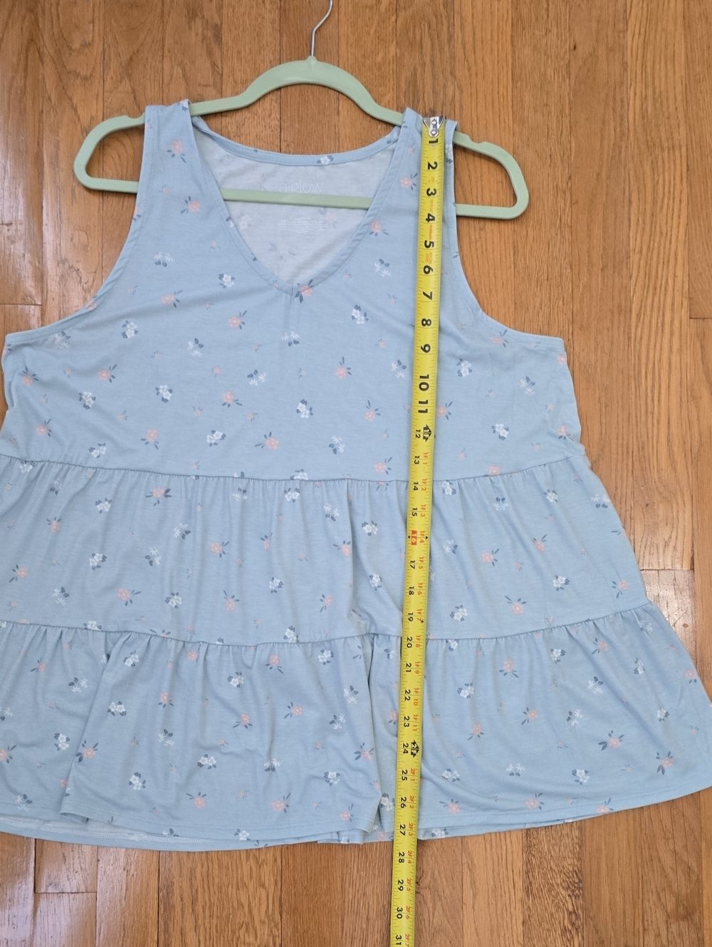 A:GLOW BRAND WOMEN'S BLUE FLORAL SLEEVELESS MATERNITY TOP SIZE XL - Picture 14 of 17